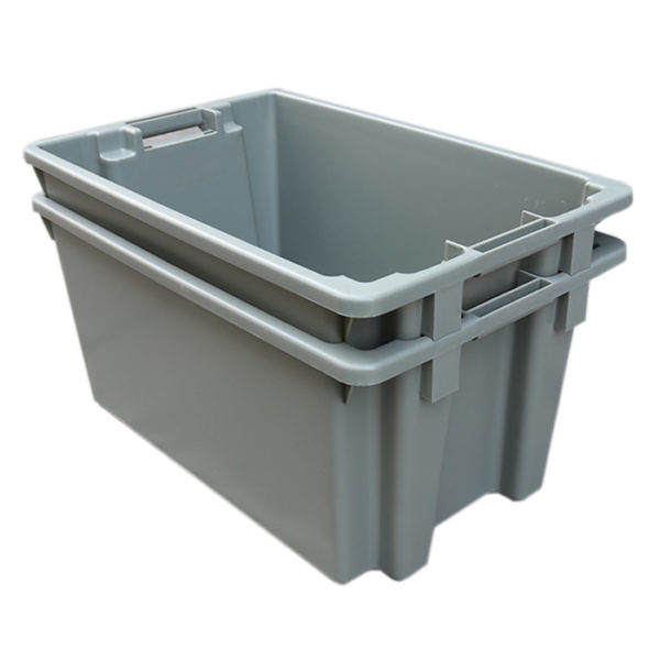 orange plastic storage tubs