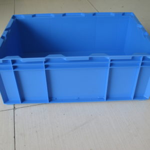 Plastibox Parts Bins: Attached Dividers, Stacking, Light Blue, 6.6