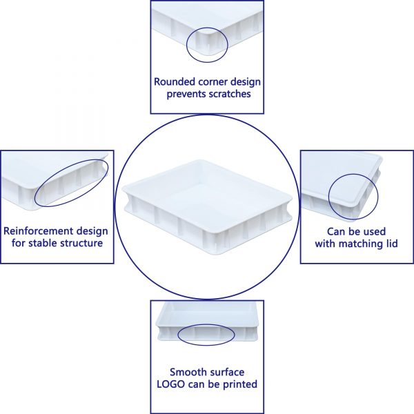 pizza dough tray with lid